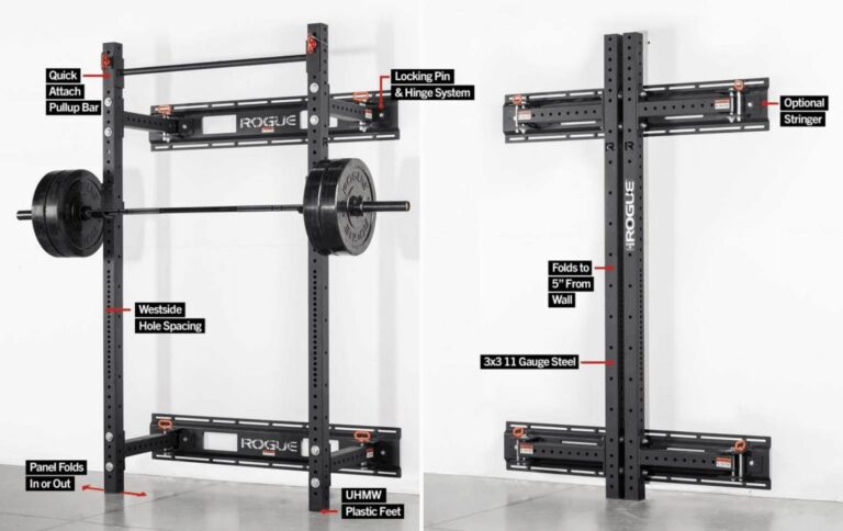 Rogue RML-3W Fold Back Wall Mount Rack