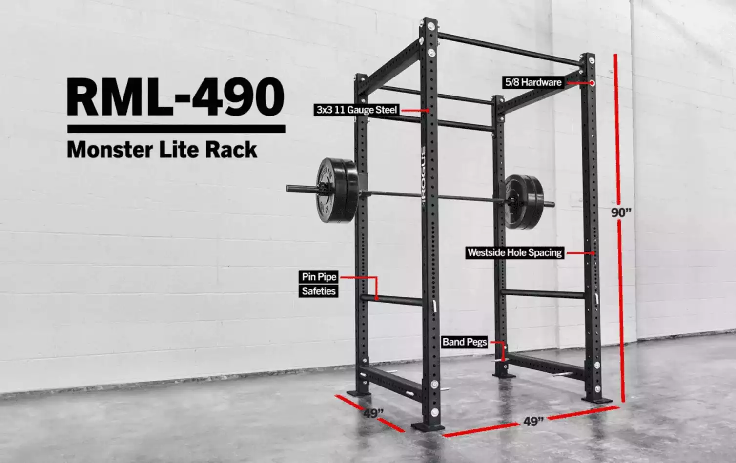 Rogue RML-490 Power Rack 3.0