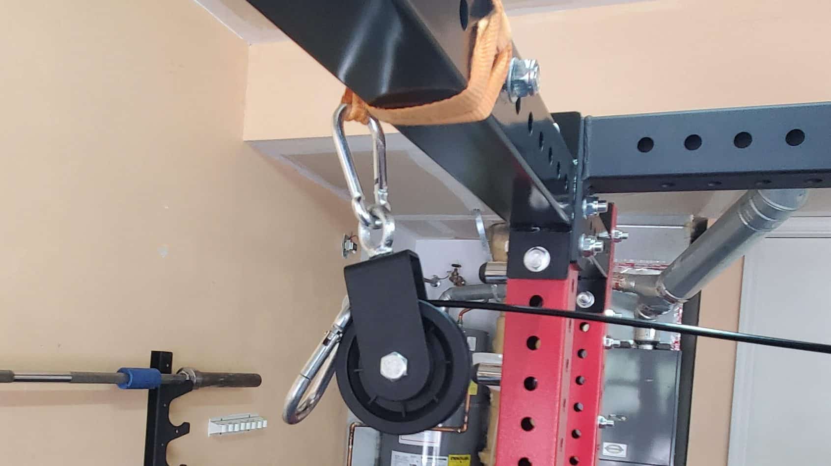 How To Make Your Own DIY Home Gym Pulley System second pulley and carabiner set