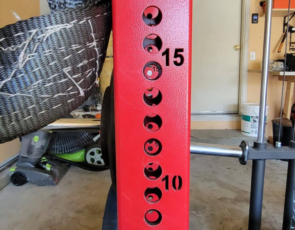 red upright with westside spacing