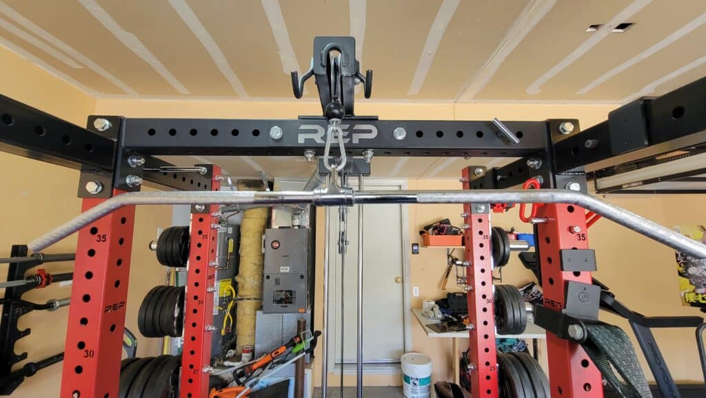 lat pulldown inside of power rack