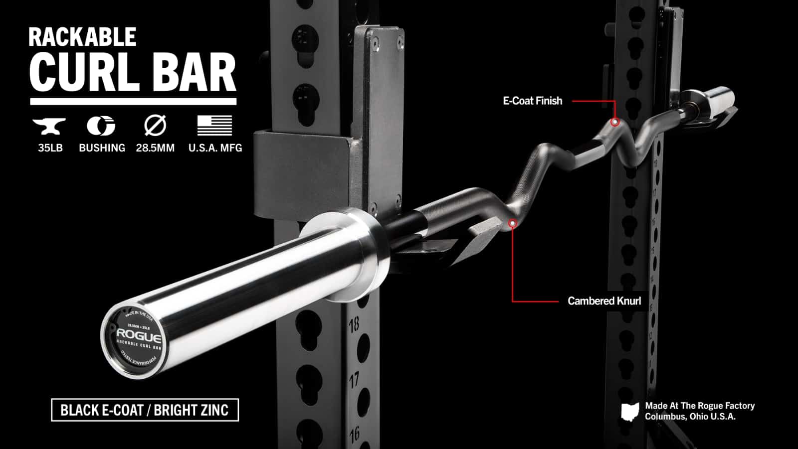 Rogue Rackable Curl Bar