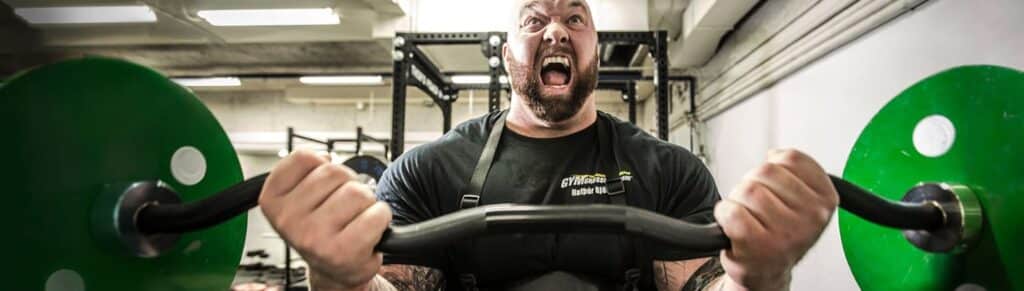 hafthor curling with rogue curl bar