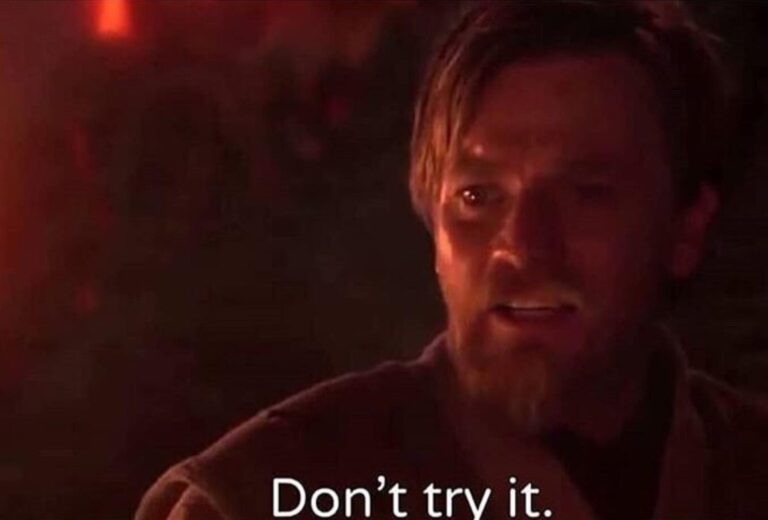 obi wan telling you not to deadlift with a curl bar