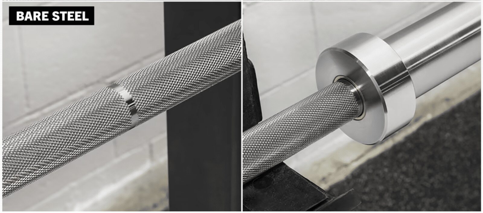 bare steel barbell coating