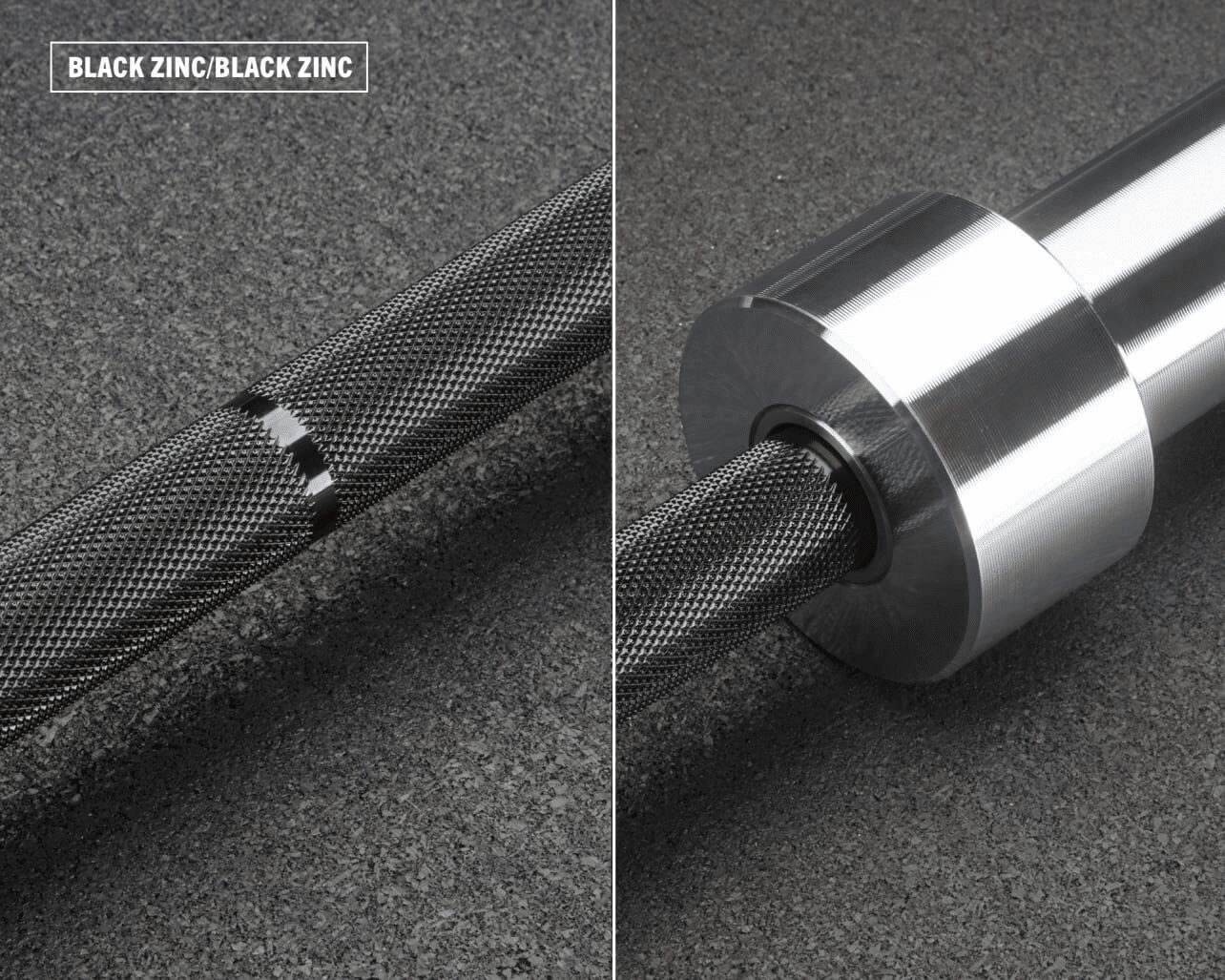 rogue deadlift bar black zinc shaft and sleeve
