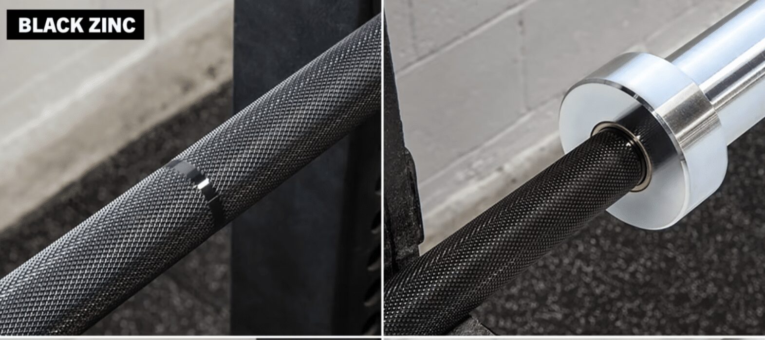 black zinc barbell coating