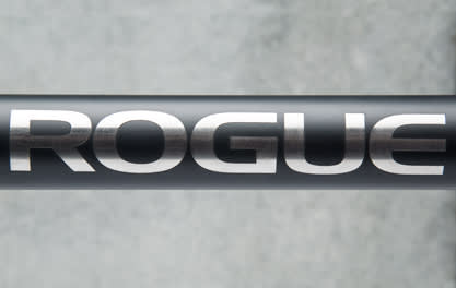 rogue logo in stainless steel