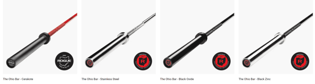rogue ohio bar different finish options