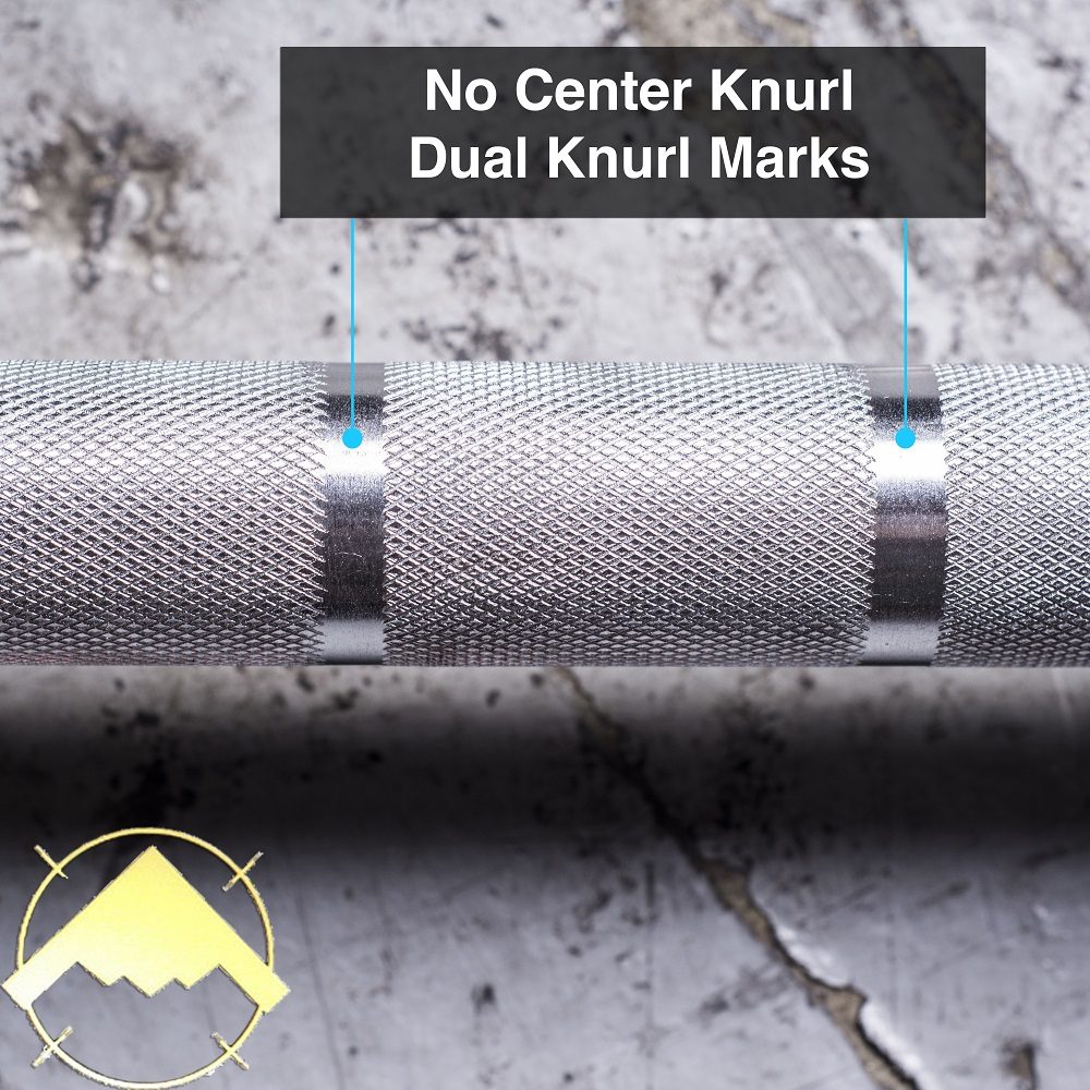 hard chrome coating on dual knurl marks