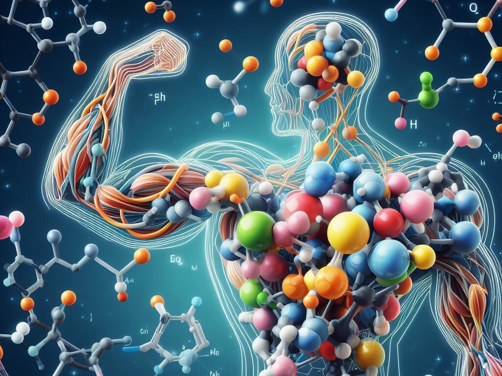 framework of man with dna constructing him