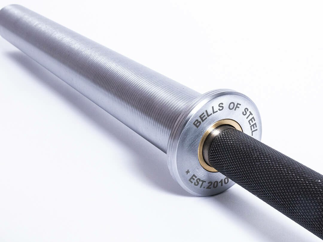 barenaked bar thin collars, knurled shaft, and grooved sleeves