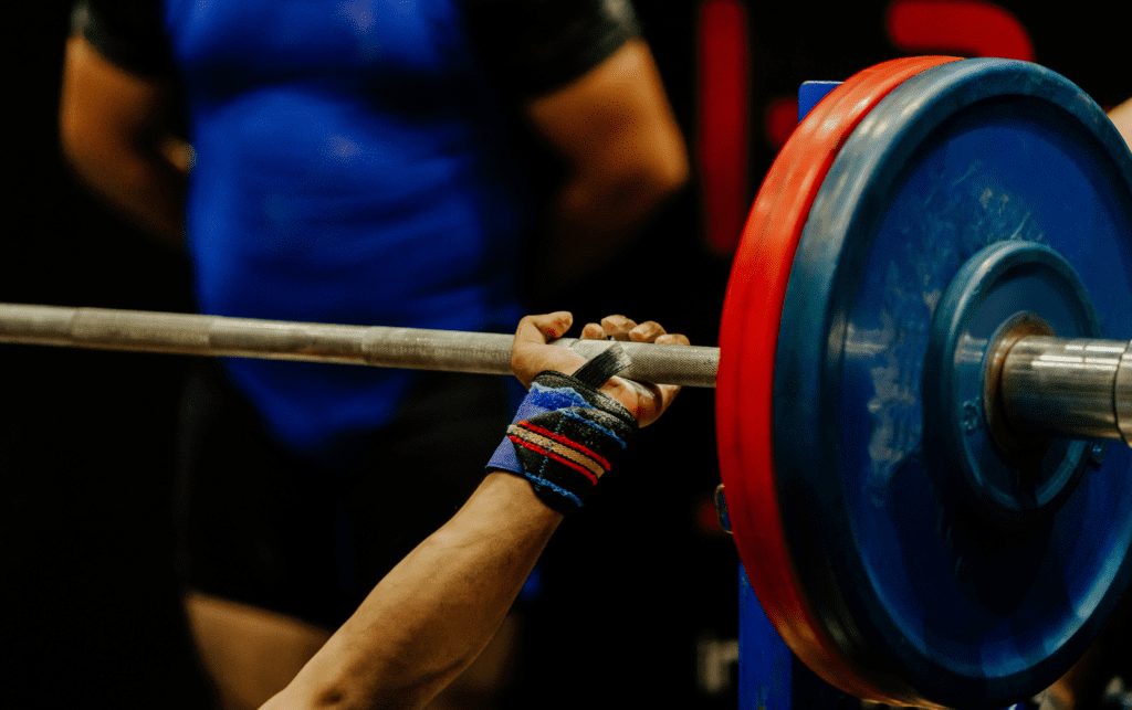 lifter about to perform the bench press