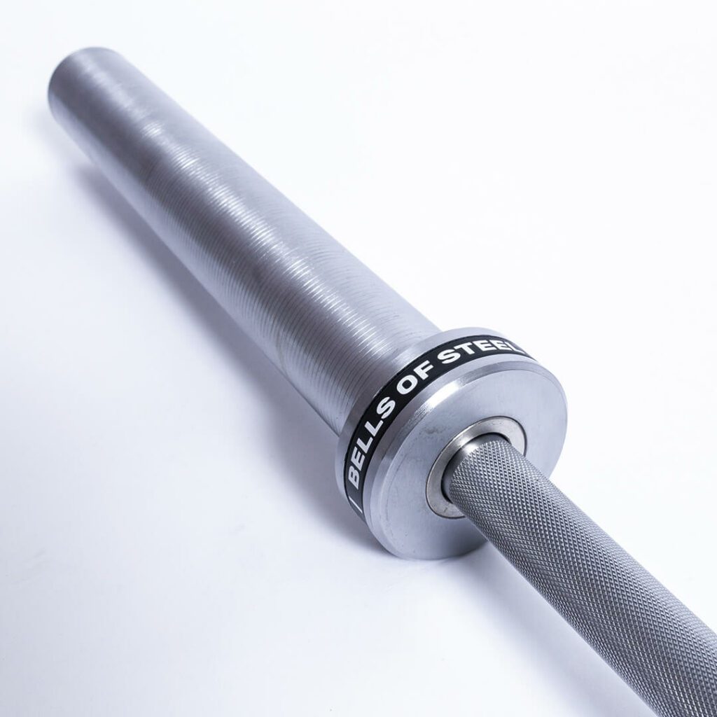 womens barbell knurling, collar, and grooved sleeves