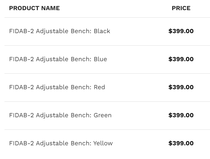 fidab-2 colors and prices