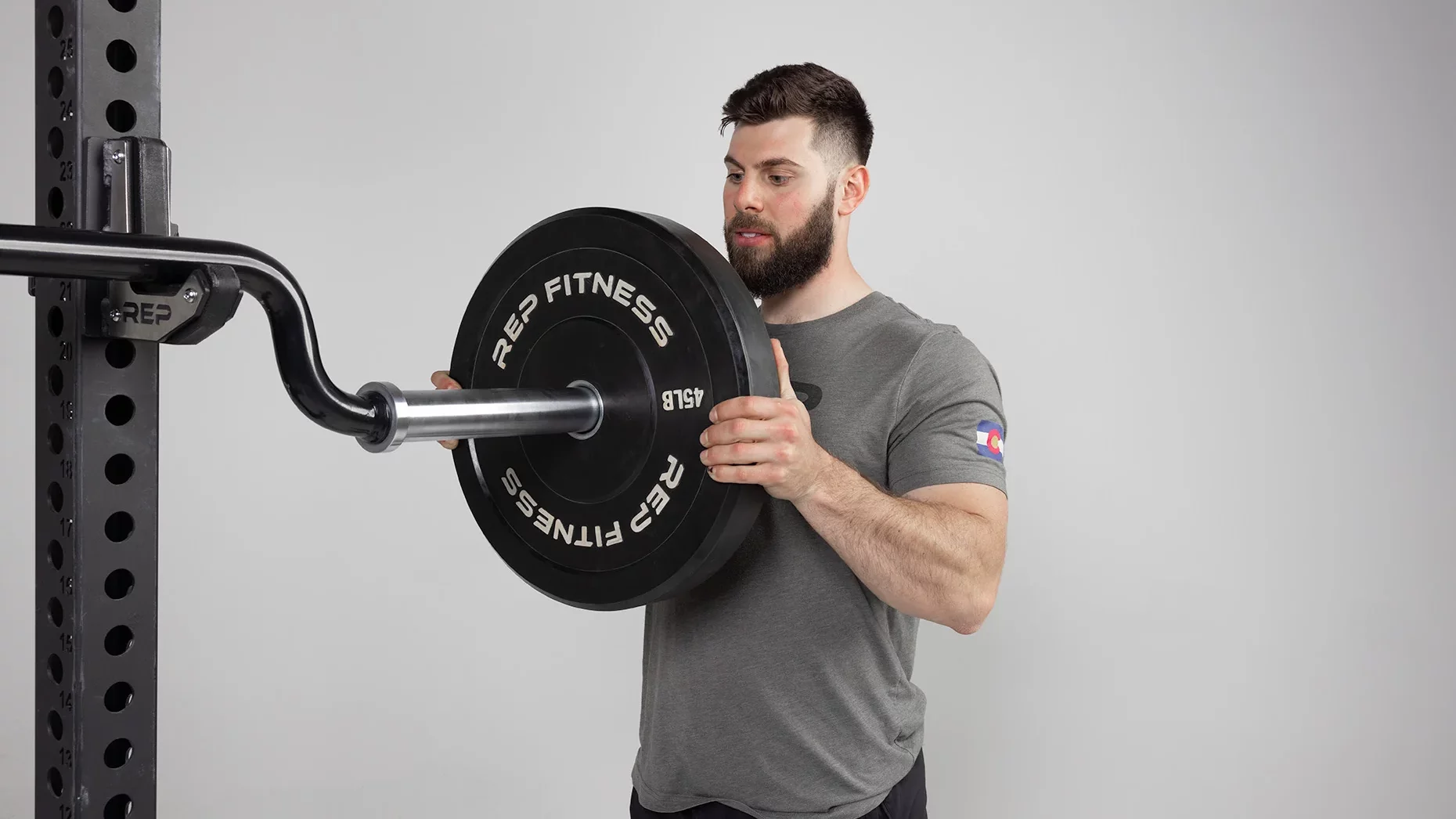 man putting plate on rep ssb