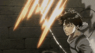 levi from attack on titan dodging gunfire