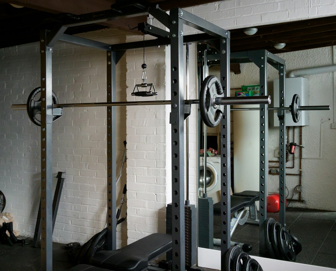 Home gym equipment with weights and strength training gear