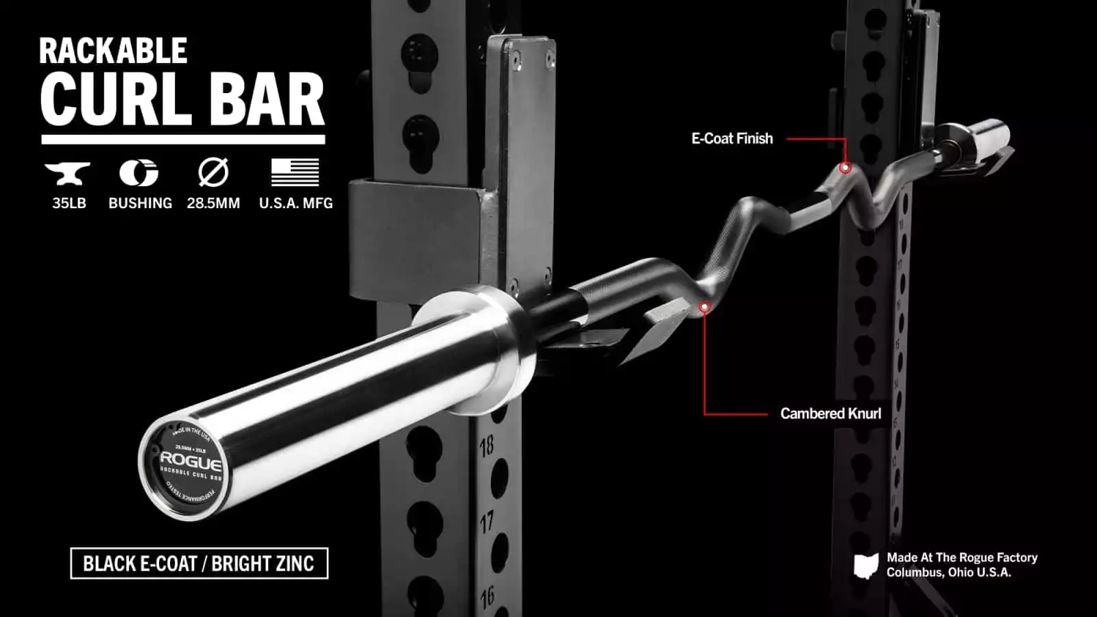 Rogue Rackable Curl Bar